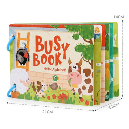 Educational book for children with sticker (letter or number)