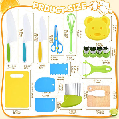 Montessori kitchen tools 17 pcs