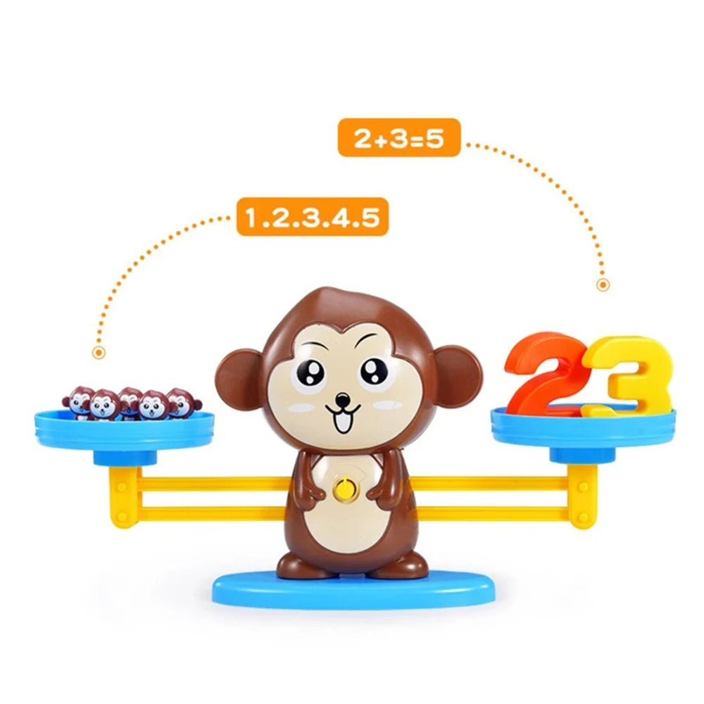 Monkey balance games, to learn Montessori math