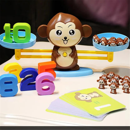 Monkey balance games, to learn Montessori math