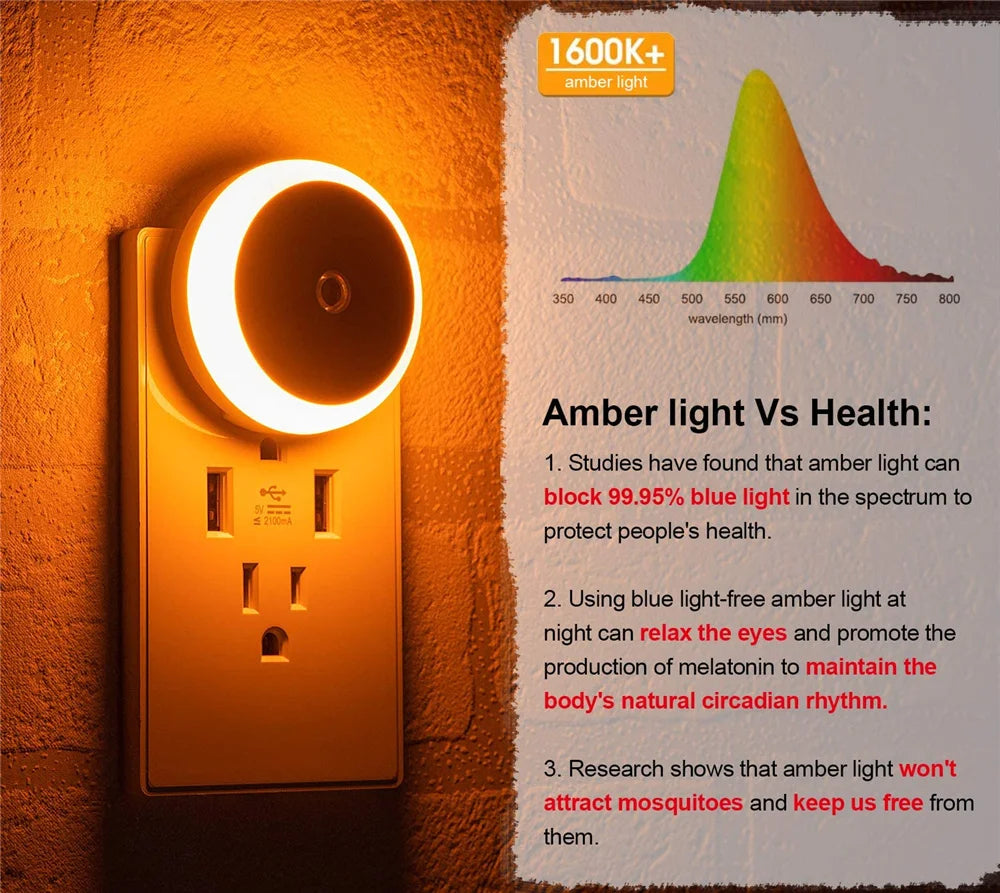 LED night light, light sensor