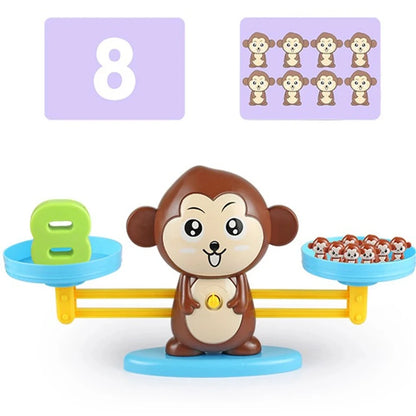 Monkey balance games, to learn Montessori math