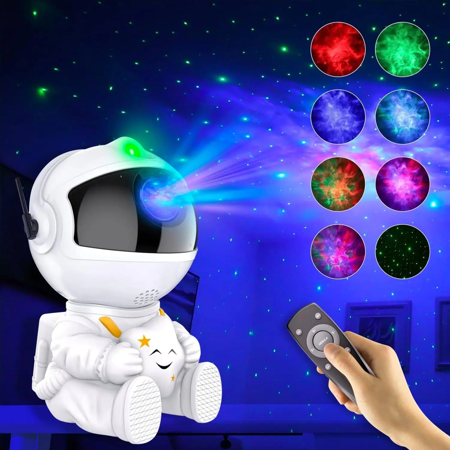 Astronaut projector, starry sky with remote control 360 degree speed and adjustable brightness