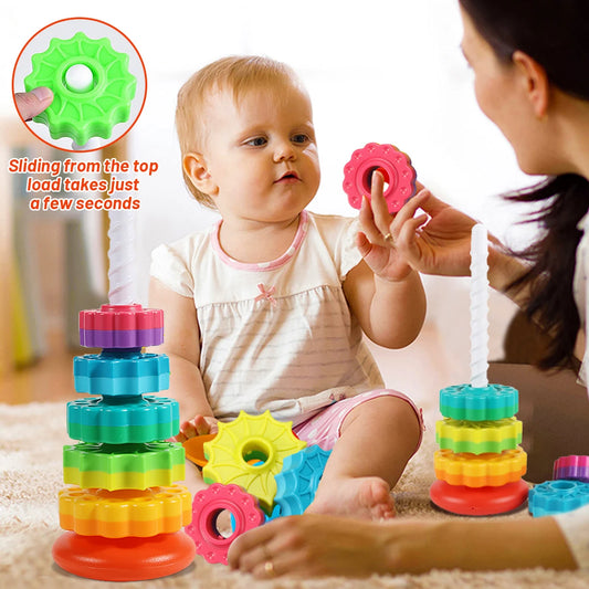 Montessori Rotating Rainbow Tower