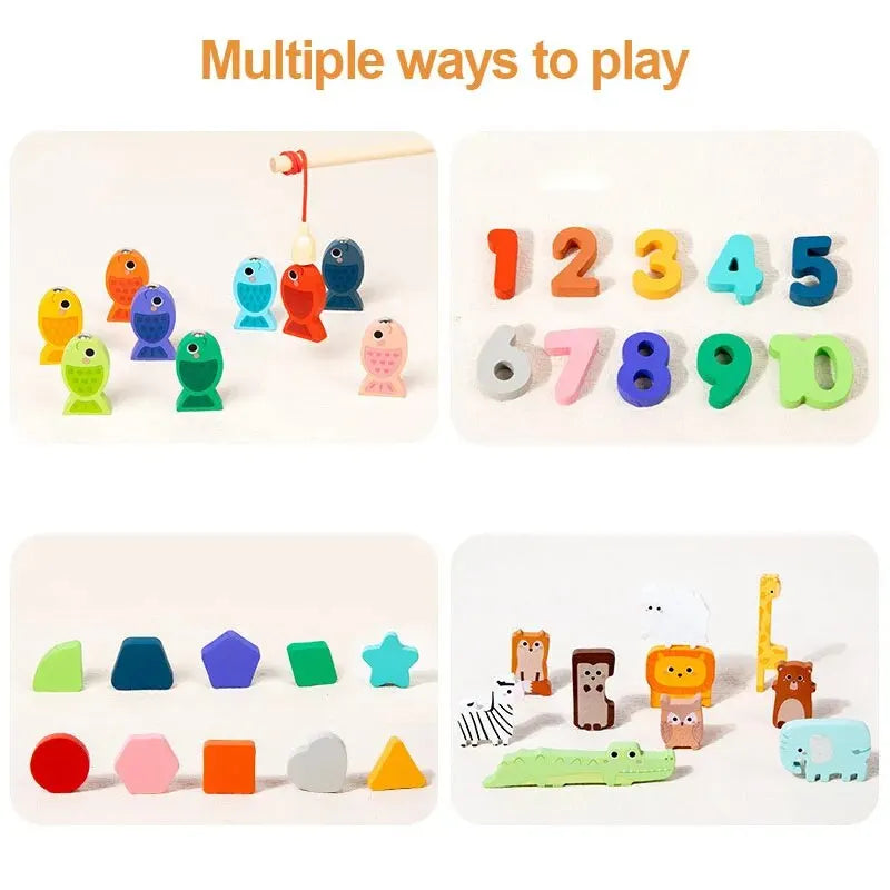 4 in 1 Montessori wooden toys