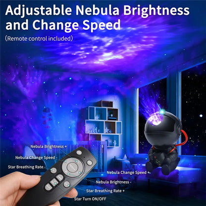 Astronaut projector, starry sky with remote control 360 degree speed and adjustable brightness