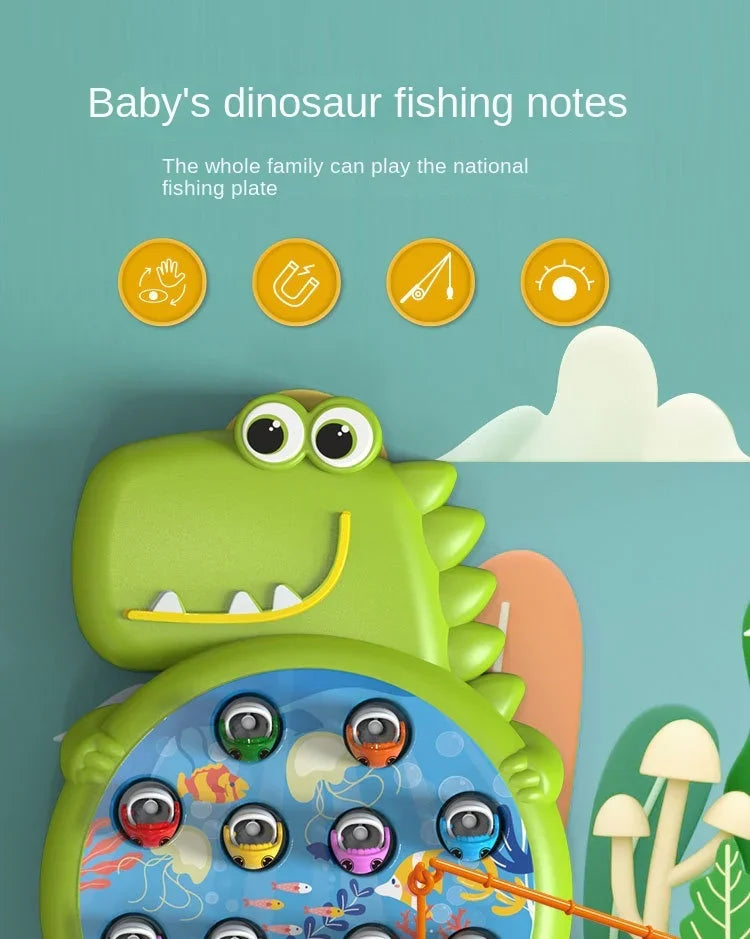 Fishing games, educational dinosaur form for children