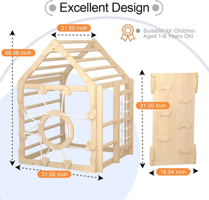 5 in 1 Montessori climbing playhouse for children